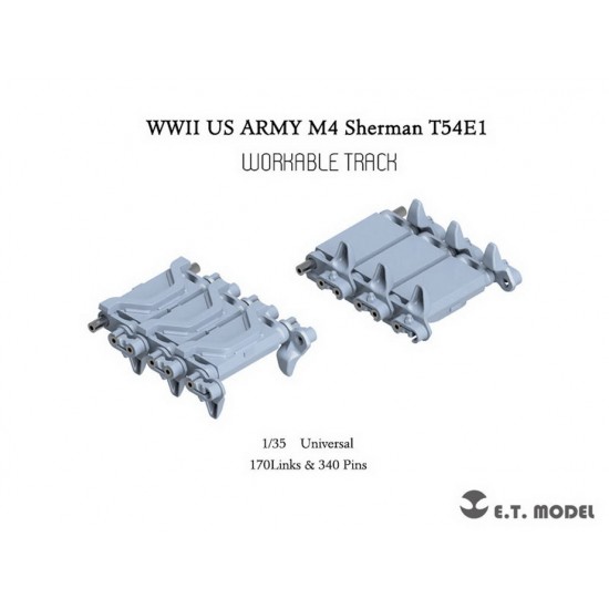 1/35 WWII US Army M4 Sherman T54E1 Workable Track (3D Printed)