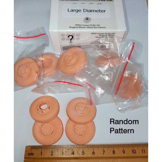 1/35 Sd.Kfz.234 Large Diameter Weighted Wheels (Mixed Tyre Pattern) for Dragon kits