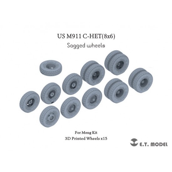 1/35 US M911 C-HET (8x6) Sagged Wheels for Meng Kit