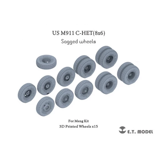 1/35 US M911 C-HET (8x6) Sagged Wheels for Meng Kit