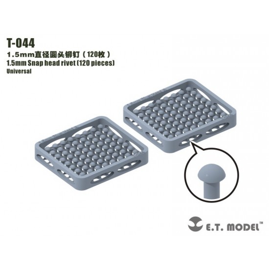 1.5mm Snap head Rivet (120pcs)