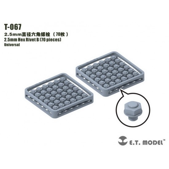 2.5mm Hex Rivet (70pcs)