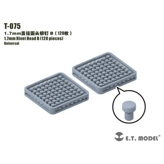 1.7mm Rivet Head B (120pcs)