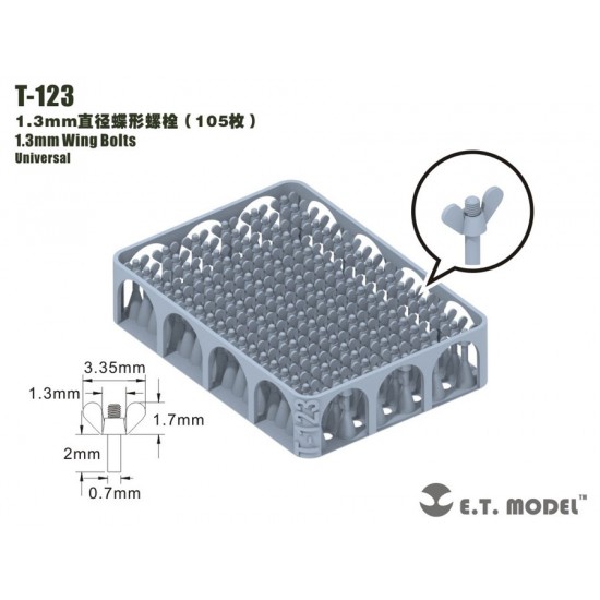 1.3mm Wing Bolts (105pcs)