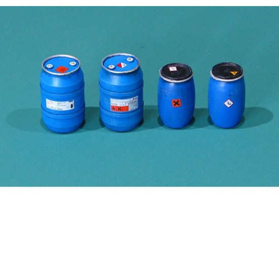 1/35 Plastic Chemical Storage Drums Set #1 (4pcs)