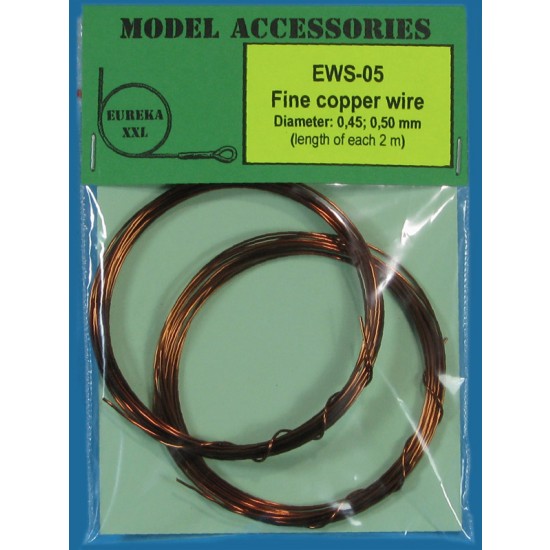 Fine Copper Wires (Dia. 0.45mm/0.50mm, each length: 2m)