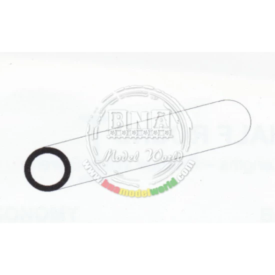 White Styrene Round Tubing Diameter: 12.7mm/.50" - 2pcs Length: 35cm (14")