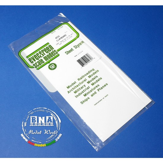 Styrene Clapboard Siding (Spacing: 0.75mm; 1.0mm Thick) 15cmx30cm 1pcs