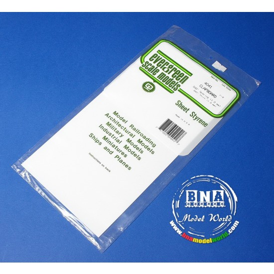 Styrene Clapboard Siding (Spacing: 1.0mm; 1.0mm Thick) 15cmx30cm 1pcs