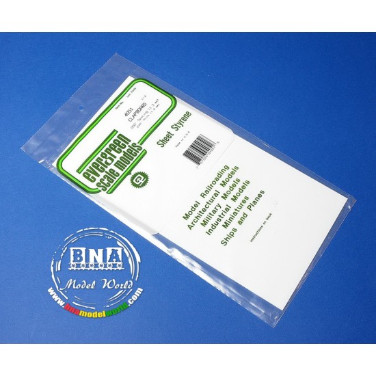 Styrene Clapboard Siding (Spacing: 1.3mm; 1.0mm Thick) 15cmx30cm 1pcs