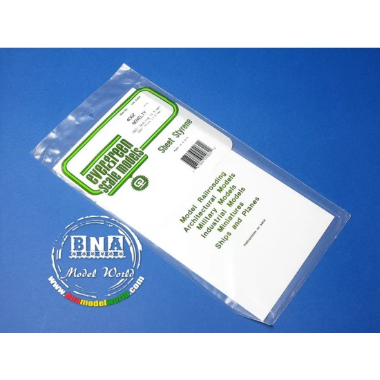 Styrene Novelty/Drop Siding (Spacing: 1.5mm; 1.0mm Thick) 15cmx30cm 1pcs