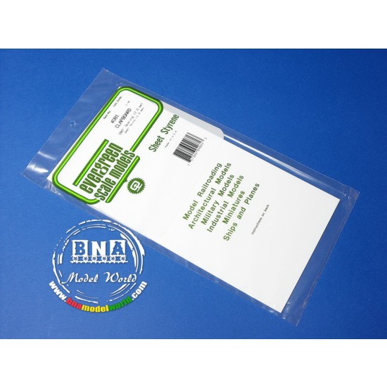 Styrene Clapboard Siding (Spacing: 2.0mm; 1.0mm Thick) 15cmx30cm 1pcs