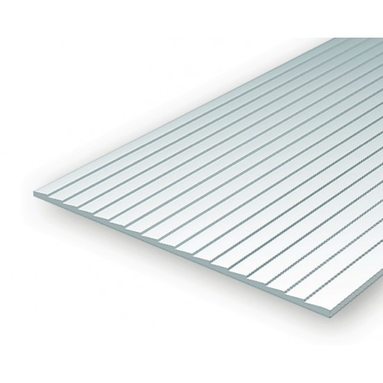 Styrene Clapboard Siding (Spacing: 2.5mm; 1.0mm Thick) 15cmx30cm 1pcs