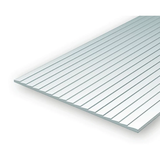 Styrene Clapboard Siding (Spacing: 2.5mm; 1.0mm Thick) 15cmx30cm 1pcs