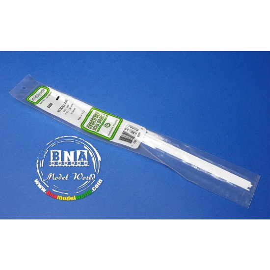 Styrene HO Scale Strips (Size: 1.1mm x 1.7mm; Scale: 4 x 6) Length: 35cm 10pcs