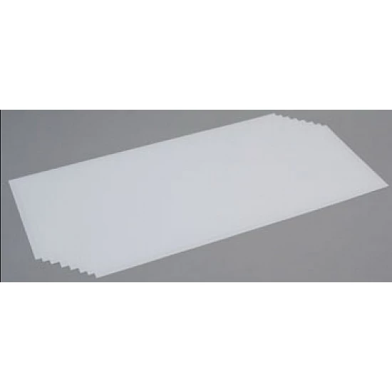 Opaque White Styrene Sheet (Size: 8" x 21"; Thickness: .08"/2.0mm) 2pcs