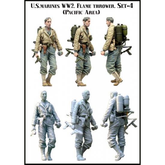 1/35 WWII US Marines (Flame Thrower) Pacific Ocean Set #4 (1 Figure)