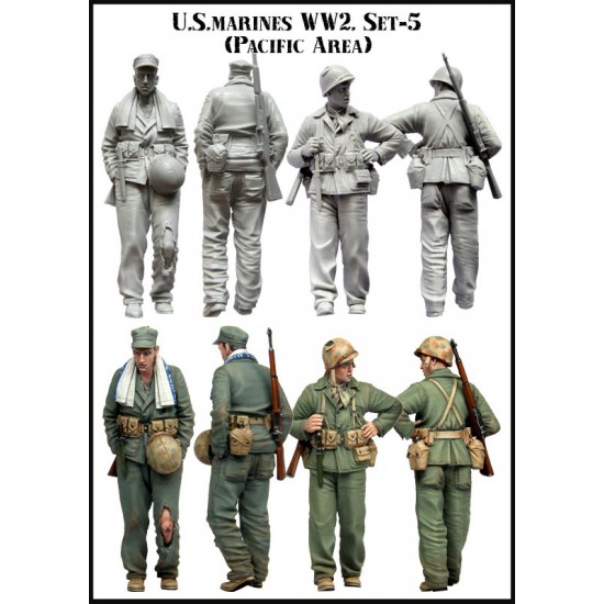 1/35 WWII US Marines Pacific Ocean Set #5 (2 Figures)
