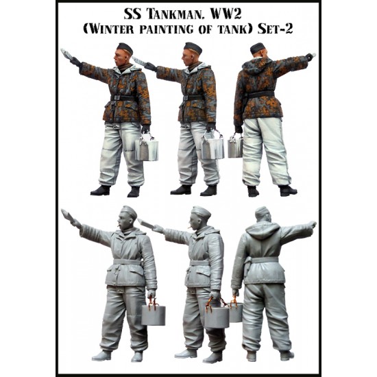 1/35 WWII SS Tankman (painting a tank in winter) Vol.2 x1 figure