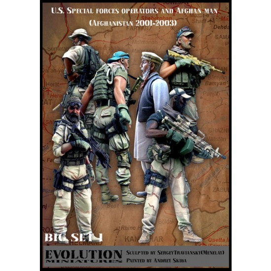 1/35 US Special Forces Operators & Afghan set (Afghanistan 2001-2003)(6 Figures)