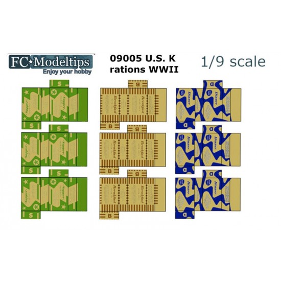 1/9 WWII US K Rations