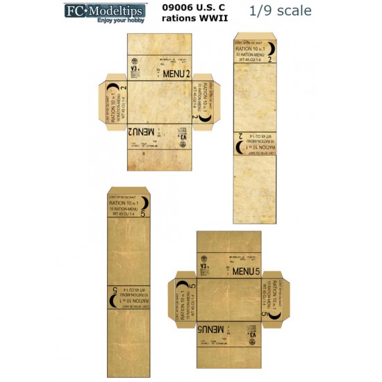 1/9 US C Ration Cartons FC Model Trend 09006