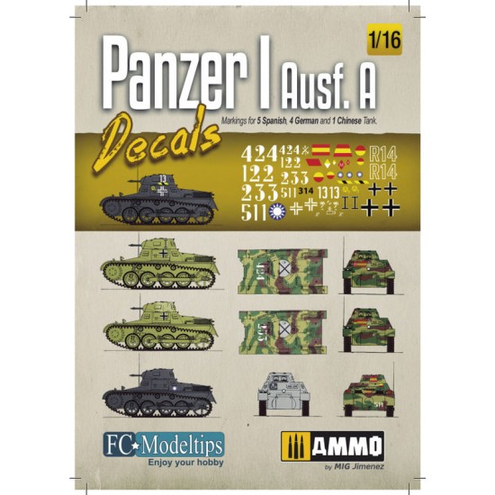 Decals for 1/16 Panzer I Ausf. A