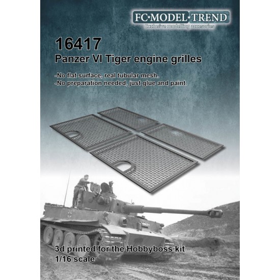 1/16 Tiger Engine Cover Grilles for HobbyBoss kits