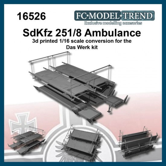 1/16 Sdkfz 251/8 Ambulance Conversion set for Das Werk kit