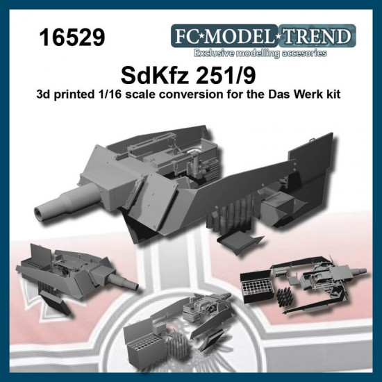 1/16 Sdkfz 251/9 Stummel Conversion for Das Werk kit