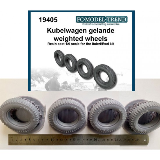 1/9 Kubelwagen Weighted Tyres for Italeri/Esci kits