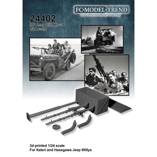 1/24 IDF Jeep with MG-34 Details for Italeri/Hasegawa Jeep Willys