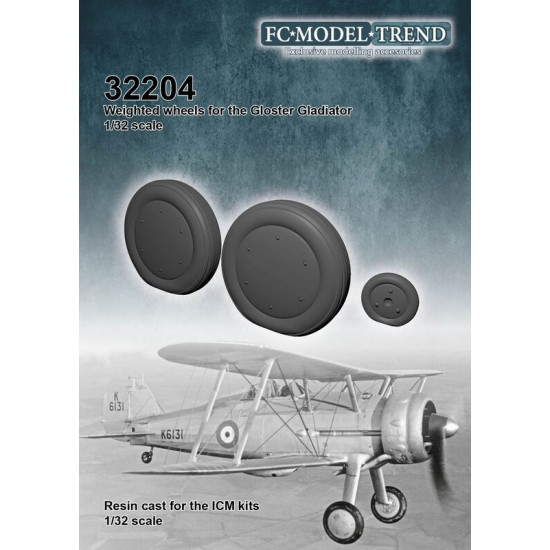 1/32 Gloster Gladiator Weighted Wheels for ICM Kit