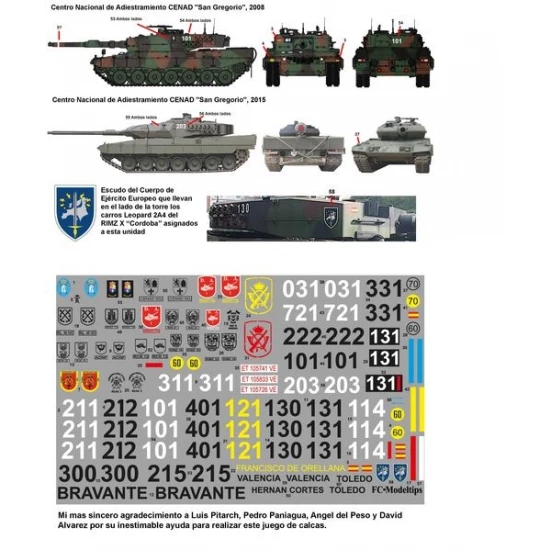 Decals for 1/35 Spanish Leopard 2A4 & 2E