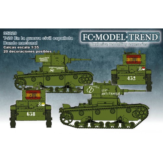 1/35 T-26 in Spain Decals (national side)