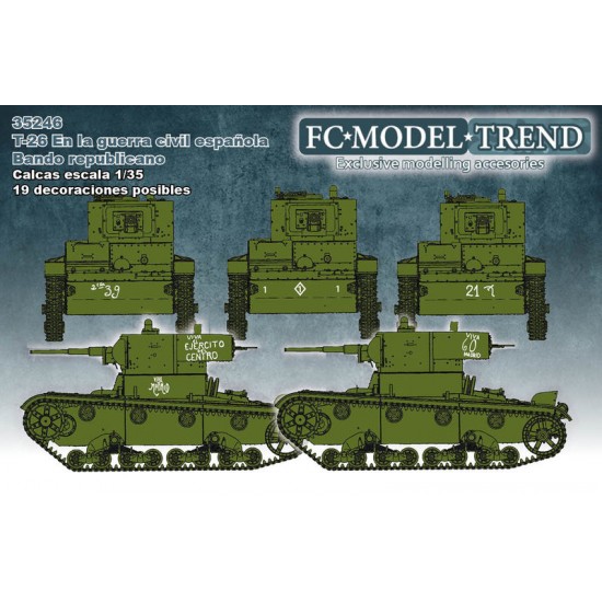 1/35 T-26 in Spain Decals (republican side)