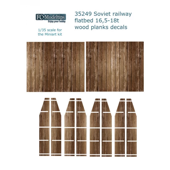 1/35 Russian Railway Flatbed 16.5 18t Decals