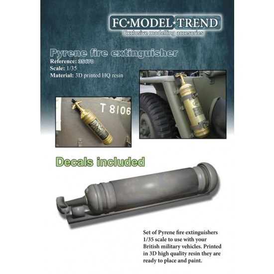 1/35 British Military Vehicles Pyrene Fire Extinguishers (2pcs)