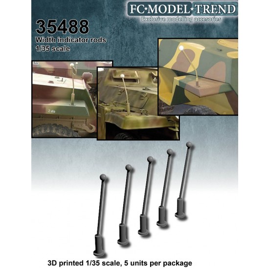 1/35 WWII German AFV Width indicator Rods (5 units)