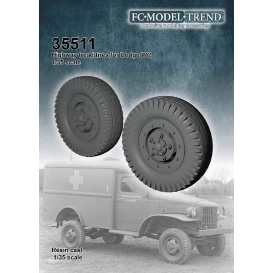 1/35 Dodge WC Highway Pattern Tyres
