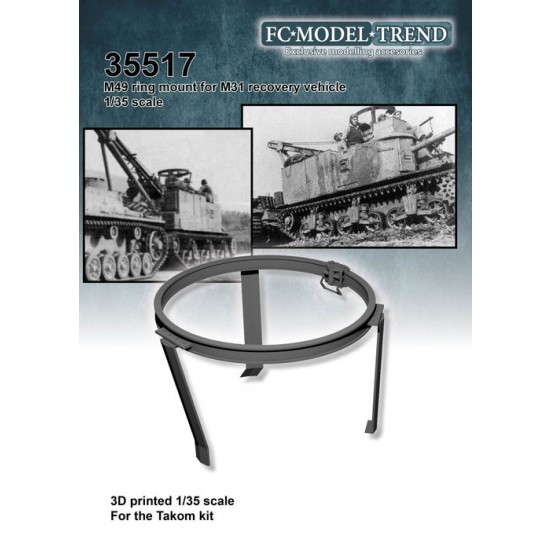 1/35 M49 Ring Mount Conversion Set for Takom M31 Recovery Vehicle kits