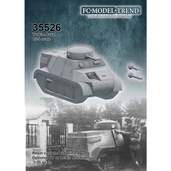 1/35 Trubia-Naval Light Tank Resin Cast & 3D Printed Parts Kit