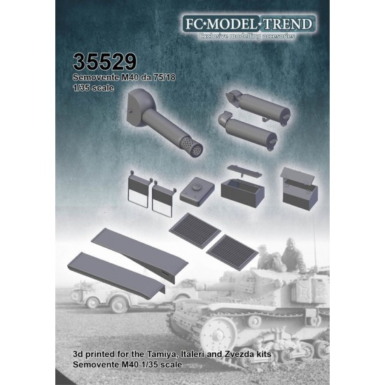 1/35 Semovente M40 Detail Set for Tamiya/Italeri/Zvezda kits