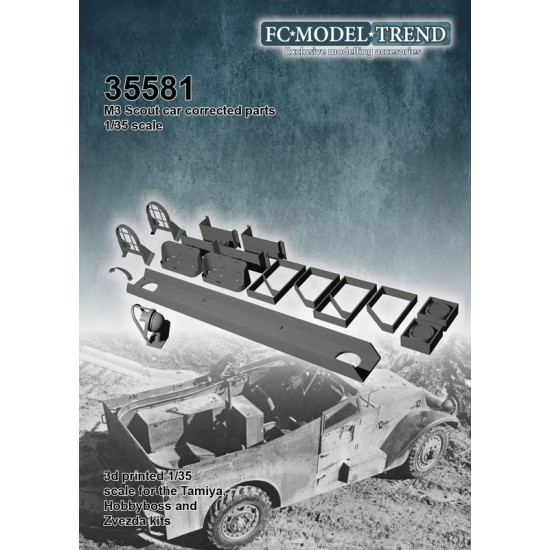 1/35 M3 Scout Car Corrected Parts for Tamiya/Hobby Boss/Zvezda kits