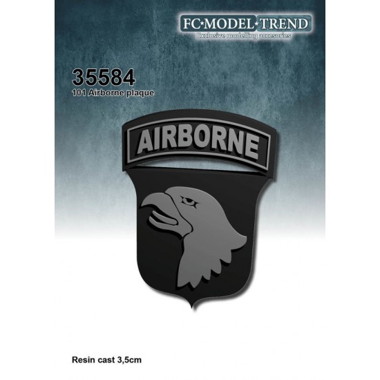 US Army 101st Airborne Division Plaque (resin cast 3.5cm)