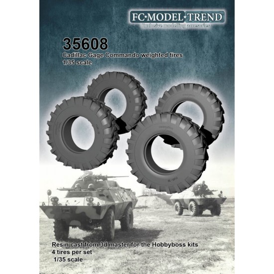 1/35 M-706 Commando Weighted Wheels for HobbyBoss kits
