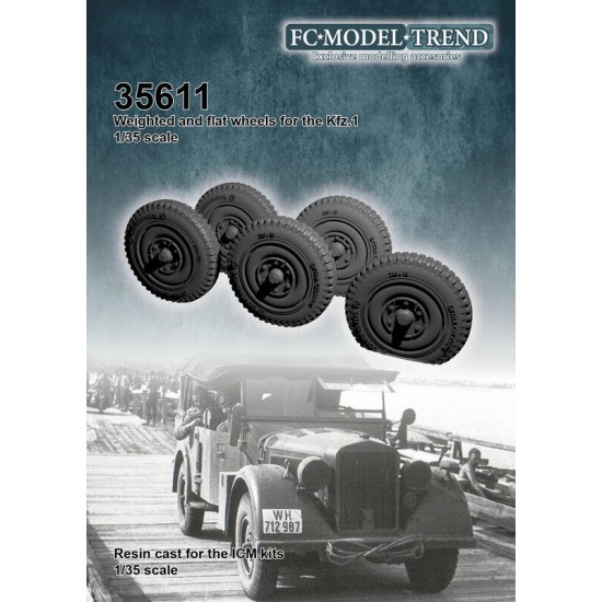 1/35 Kfz.1 Weighted Wheels for ICM kits