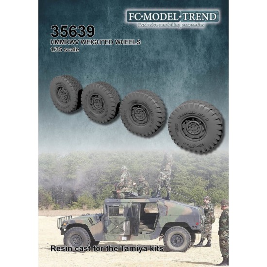 1/35 HMWWV Weighted Wheels for Tamiya kits