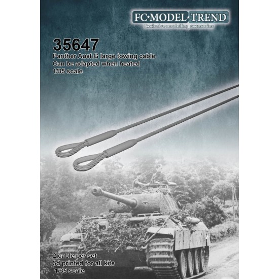 1/35 Panther Ausf.G Large Towing Cable (3d printed, heat and adapt)