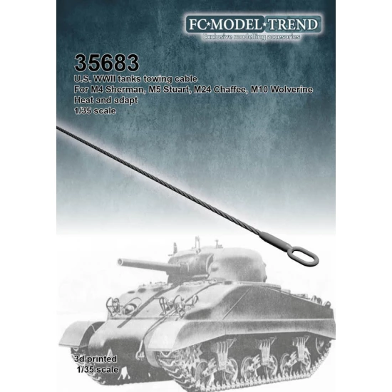 1/35 Tow Cable for M4 Sherman/M24 Chaffee/M5 Stuart/M10 Wolverine